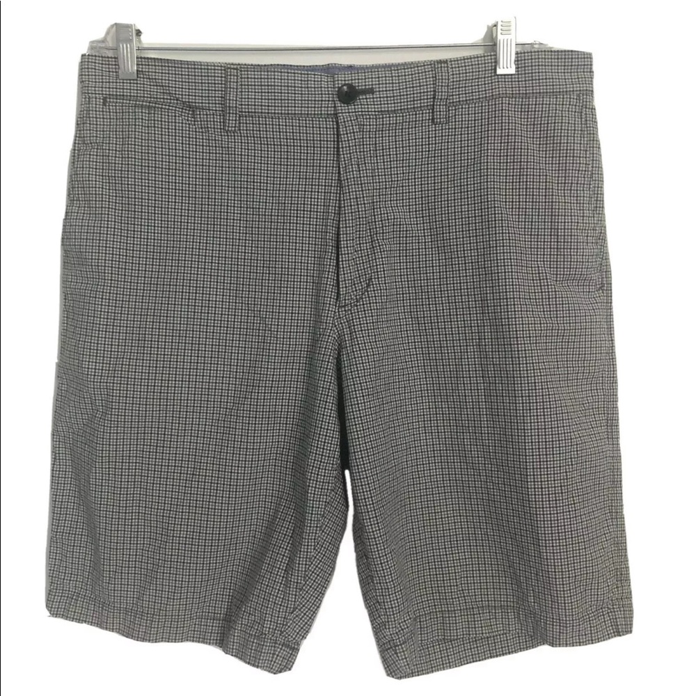 Banana Republic Plaid Flat Front Chino Shorts 35